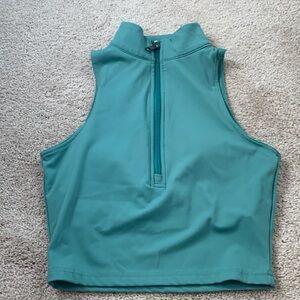 Vitality Half zip crop tank